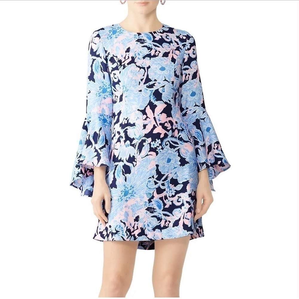 Lilly Pulitzer NWOT Kayla Stretch Dress, Bright Navy Amore, Size 0